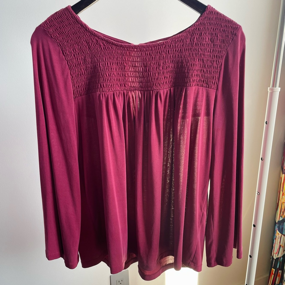 Lucky Brand burgundy top